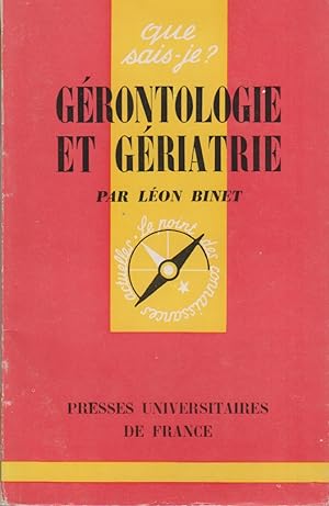Bild des Verkufers fr Grontologie et griatrie. zum Verkauf von Librairie Et Ctera (et caetera) - Sophie Rosire