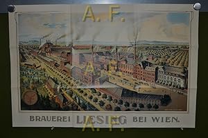 Brauerei Liesing bei Wien, Farbdruck der Kunstanstalt Eckert & Pflug, Leipzig, um 1900, Wiener St...