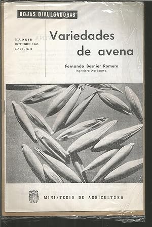 HOJAS DIVULGADORAS : VARIEDADES DE AVENA (1965) + LA AVENA (1948)