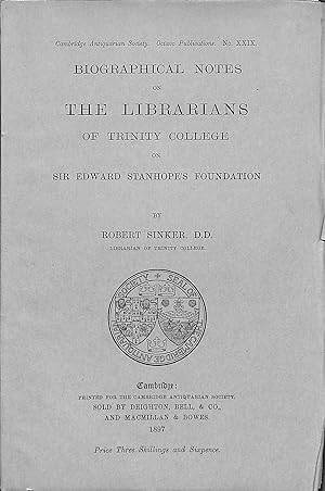 Seller image for Biographical notes on the librarians of Trinity College for sale by WeBuyBooks