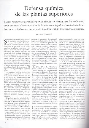 Seller image for DEFENSA QUIMICA DE LAS PLANTAS SUPERIORES for sale by Libreria 7 Soles