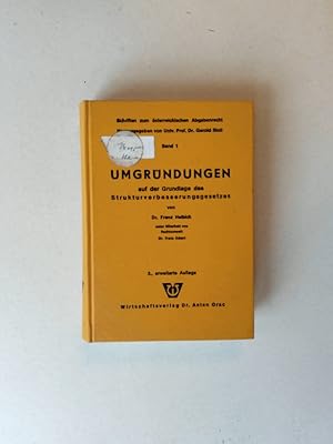 Bild des Verkufers fr Umgrndungen auf der Grundlage des Strukturverbesserungsgesetzes Schriften zum sterreichischen Abgabenrecht ; Bd. 1+ Ergnzungsheft zum Verkauf von avelibro OHG