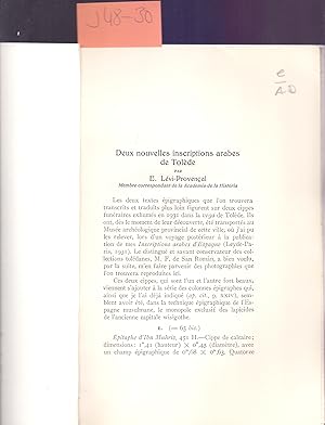 Immagine del venditore per DEUX NOUVELLES INSCRIPTIONS ARABES DE TOLEDE venduto da Libreria 7 Soles