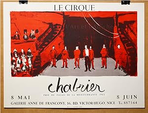 CHABRIER, "LE CIRQUE", Affiche lithographique 1962