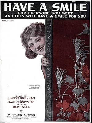 Seller image for Have a Smile for Everyone You Meet and They Will Have a Smile for You" (SHEET MUSIC) for sale by Dorley House Books, Inc.