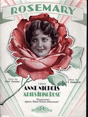 Seller image for SHEET MUSIC: "Rosemary".from the Movie "Abie's Irish Rose for sale by Dorley House Books, Inc.