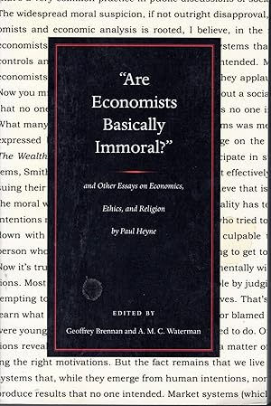 Imagen del vendedor de Are Economists Basically Immoral?" : And Other Essays on Economics, Ethics, and Religion a la venta por Dorley House Books, Inc.