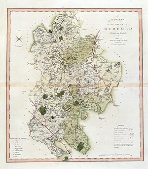 Antique Map BEDFORDSHIRE, Charles Smith Original 1808