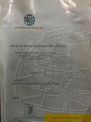 Seller image for Nuevo procedimiento penal. Procedimientos especiales. Medidas de seguridad. Recursos. Tomo V for sale by Librera Monte Sarmiento