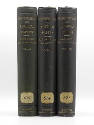 Mathematical and Physical Papers: (3 Volume Set)