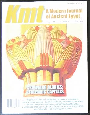 Imagen del vendedor de KMT Magazine: A Modern Journal of Ancient Egypt Volume 27 Number 3 Fall 2016 a la venta por Jeff Irwin Books