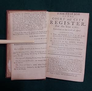 A New Edition of the Court and City Register. From the Year 1767 Corrected to the 27th of April. ...
