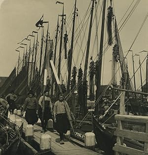 Netherlands Marken Fishermen Types Old NPG Stereoview Photo 1900 #2