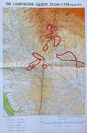 The Battle of Anzio. 9 Military Maps.