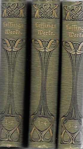 Seller image for LESSINGS WERKE in sechs Baenden [Bks. 1-6 complete in 3 Volumes] mit einem Bildnis Lessings, sowie einer Einleitung ueber Lessings Leben und Schriften [3 vol. set, comp.] for sale by BASEMENT BOOKS