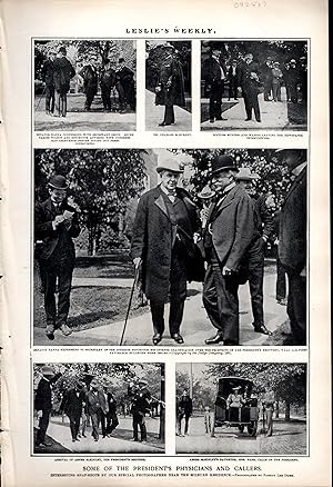 Bild des Verkufers fr PRINT: "Some of the President's Physicians and Callers". photos from Leslie's Weekly Illustrated: September 28, 1901 zum Verkauf von Dorley House Books, Inc.