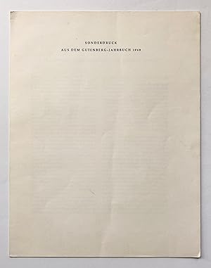 Seller image for A Propos des Caracteres de L'Imprimerie Pinard (Sonderdruck aus dem Gutenberg-Jahrbuch 1968) for sale by George Ong Books