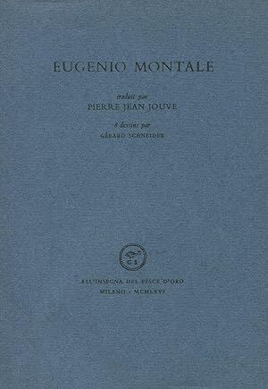 Immagine del venditore per Eugenio Montale traduit par Pierre Jean Jouve venduto da Studio Bibliografico Marini