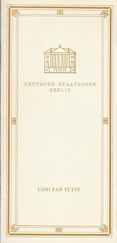 Seller image for Programmheft Wolfgang Amadeus Mozart COSI FAN TUTTE 20. Dezember 1984 for sale by Programmhefte24 Schauspiel und Musiktheater der letzten 150 Jahre
