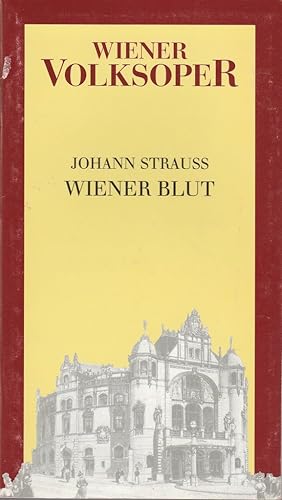 Bild des Verkufers fr Programmheft Johann Strau WIENER BLUT Premiere 9. Oktober 1989 Saison 1989 / 90 zum Verkauf von Programmhefte24 Schauspiel und Musiktheater der letzten 150 Jahre