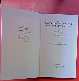 Bild des Verkufers fr The Cambridge History of English Literature. Volume II The End of the Middle Ages. zum Verkauf von biblion2