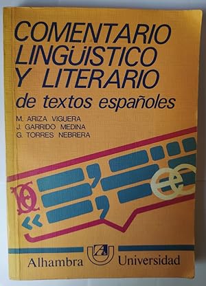 Imagen del vendedor de Comentario lingustico y literario de textos espaoles a la venta por La Leona LibreRa