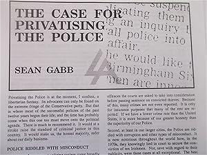 Immagine del venditore per The Case for Privatising the Police (Libertarian Alliance Political Notes No. 58) venduto da Bloomsbury Books