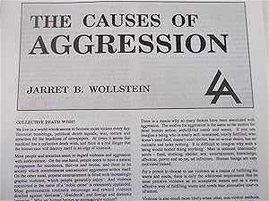 Seller image for The Causes of Aggression (Libertarian Alliance Psychological Notes No. 2) for sale by Bloomsbury Books