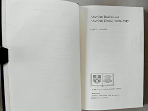 Bild des Verkufers fr American Realism and American Drama 1880-1941 zum Verkauf von avelibro OHG