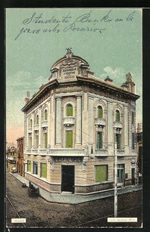 Postcard Rosario, Calle General Mitre, Banco del Rosario