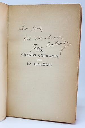 Image du vendeur pour Les grands courants de la biologie mis en vente par Librairie Le Feu Follet