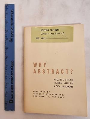 Imagen del vendedor de Why abstract a la venta por Mullen Books, ABAA