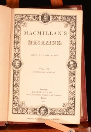 Bild des Verkufers fr Macmillan's Magazine 1860-1861 In Four Volumes zum Verkauf von Rooke Books PBFA