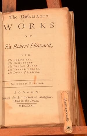 Bild des Verkufers fr The Dramatic Works of Sir Robert Howard zum Verkauf von Rooke Books PBFA