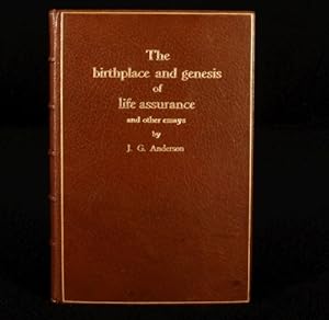 Bild des Verkufers fr The Birthplace and Genesis of Life Assurance and Other Essays zum Verkauf von Rooke Books PBFA