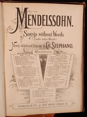 Seller image for Mendelssohn. Songs without Words (Lieder ohne Worte) for sale by Rooke Books PBFA