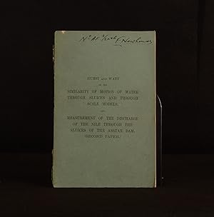 Seller image for The Similarity of Motion of Water Through Sluices and Through Scale Models: Experiments with Models of Sluices of the Assuan Dam. And The Measurement of the Discharge of the Nile Through the Sluices of the Assuan Dam (Second Paper) for sale by Rooke Books PBFA