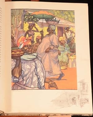 Seller image for White Africans and Black By Caroline Singer and Cyrus Le Roy Baldridge c1940 - Cape Coast - Methodist Book Depot 12.5" by 9.5"; 120pp. for sale by Rooke Books PBFA
