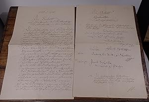 Zwei Handschriften (eine datiert 1884) über die Familie Schott.