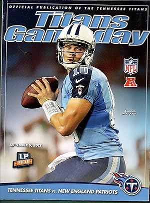 Image du vendeur pour NFL: Gameday Tennessee Titans Vs New England Patriots September 9, 2012 mis en vente par Warren Hahn