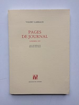 Pages de Journal [ Exemplaire sur Ingres ]