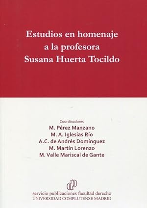 Immagine del venditore per Estudios en homenaje a la profesora Susana Huerta Tocildo venduto da Vuestros Libros