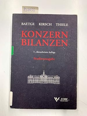 Bild des Verkufers fr Konzernbilanzen: Studienausgabe zum Verkauf von Versand-Antiquariat Konrad von Agris e.K.