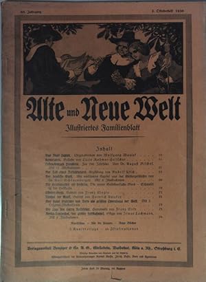 Bild des Verkufers fr Der deutsche Durst: ein amsantes Kapitel aus der Kulturgeschichte (mit 6 Illustrationen). - in: Alte und Neue Welt: Illustriertes Familienblatt: 65. Jahrgang: 2. Oktoberheft 1930 (Mit den Beilagen "Rundschau" und "Fr die Frauen") zum Verkauf von books4less (Versandantiquariat Petra Gros GmbH & Co. KG)