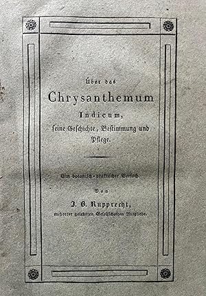 Seller image for ber Ueber das Chrysanthemum Indicum, seine Geschichte, Bestimmung und Pflege for sale by Calendula Horticultural Books