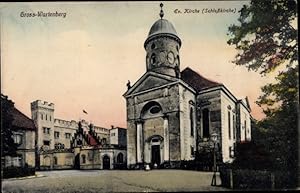 Ansichtskarte / Postkarte Syców Groß Wartenberg Schlesien, Evangelische Kirche, Schlosskirche