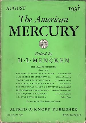 Seller image for The American Mercury: Volume XXIII, Number 92, August 1931 for sale by Clausen Books, RMABA