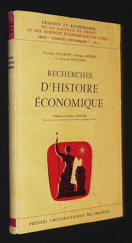 Seller image for Recherches d'histoire conomique (Srie Sciences Historiques, n3) for sale by Abraxas-libris