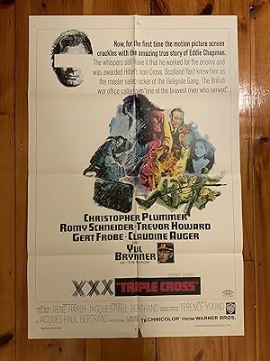 Imagen del vendedor de Triple Cross One Sheet 1967 Christopher Plummer, Romy Schneider a la venta por AcornBooksNH