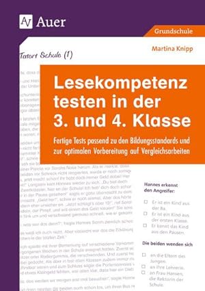 Image du vendeur pour Lesekompetenz testen in der 3. und 4. Klasse mis en vente par BuchWeltWeit Ludwig Meier e.K.